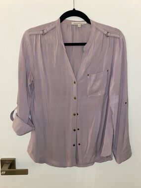 Daniel Rainn Soft Lavender Utility Button-Front Shirt